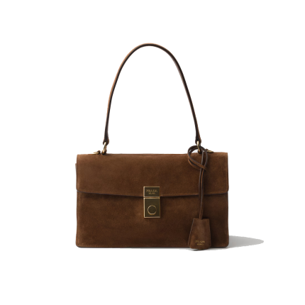 Prada Soft Sound medium suede shoulder bag