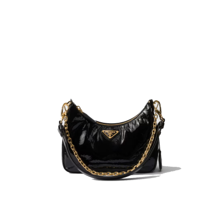 Prada Re-Edition naplak patent leather mini-bag