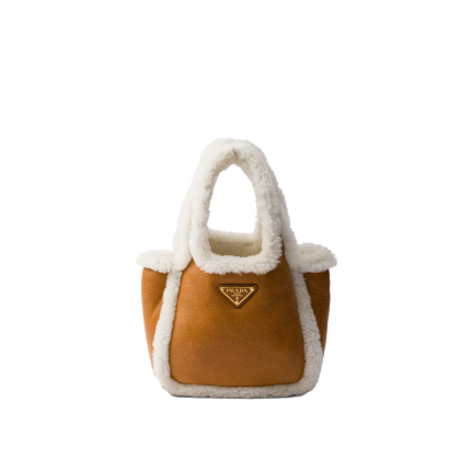 Shearling mini handbag
